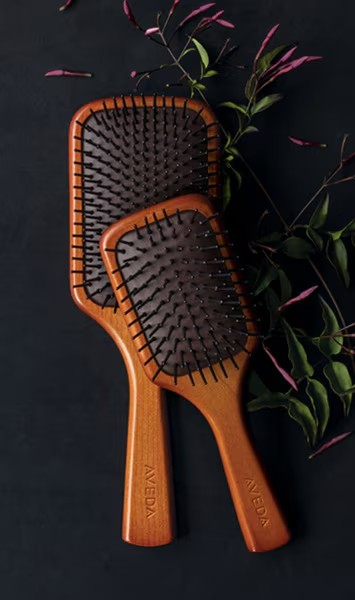 Aveda wooden mini paddle brush